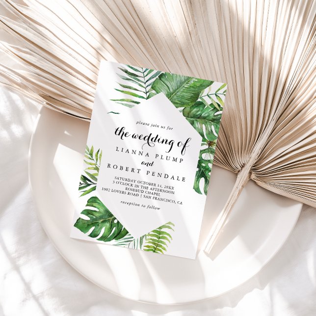 Geometric Destination Tropical The Wedding Of Invitation (Creator Uploaded)