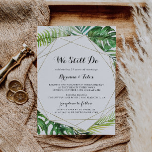 Geometric Destination We Still Do Vow Renewal Invitation