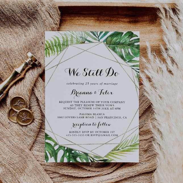 Geometric Destination We Still Do Vow Renewal Invitation (Creator Uploaded)