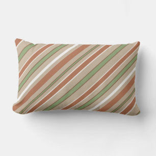 Geometric Diagonal Stripes with any Color Lumbar Pillow