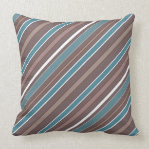 Geometric Diagonal Stripes with any Color Throw Pillow