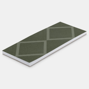 Geometric Diamond Moss Green Notepad – Customize