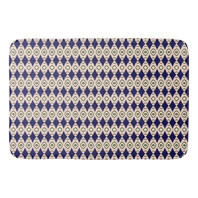 Geometric Diamond Pattern Bath Mat (Front)