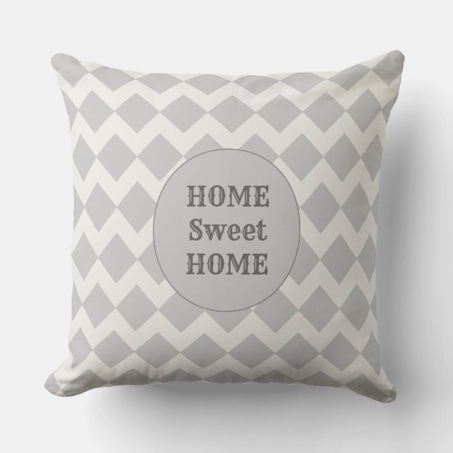 Geometric Diamond Pattern Throw Pillow (Front)