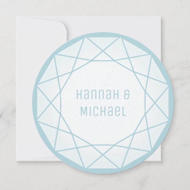 Geometric Diamond Round Card (Front)