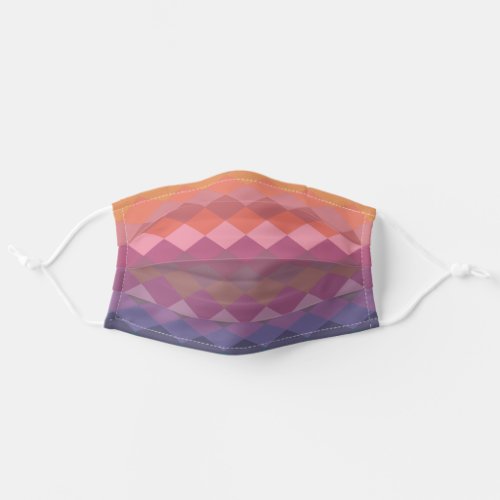 Geometric Diamond Shapes in Muted Rainbow Colors Adult Cloth Face Mask