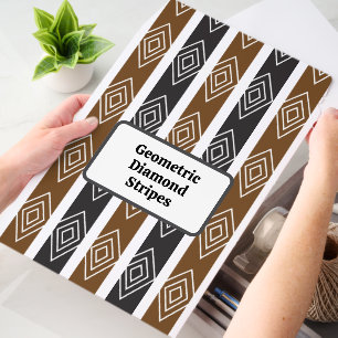 Geometric Diamond Stripes Envelope Mailers