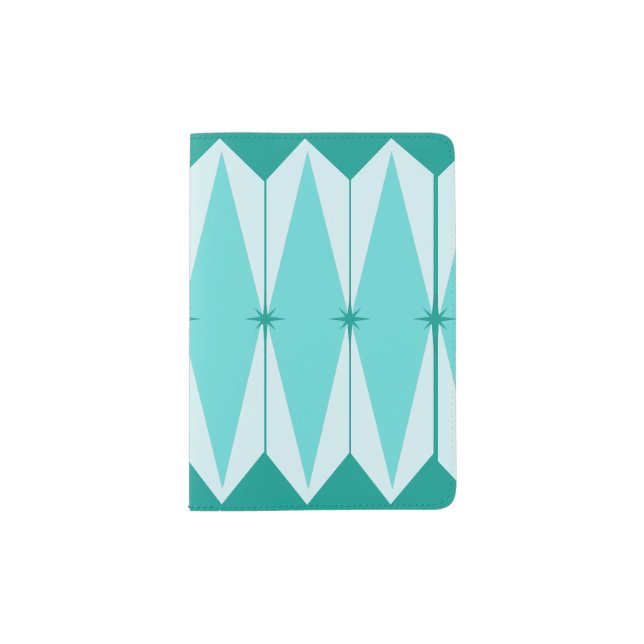 Geometric Diamonds & Starburst Passport Holder (Front)