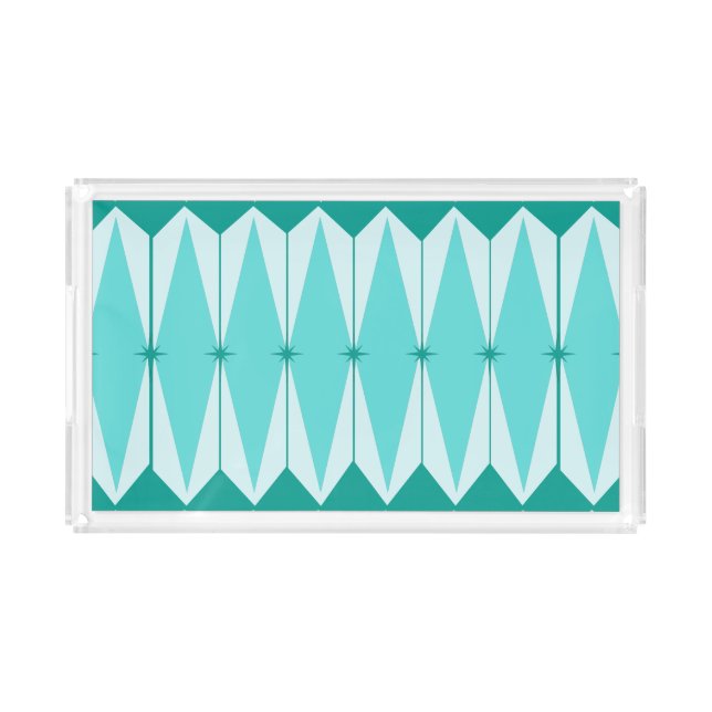 Geometric Diamonds & Starbursts Acrylic Tray (Front)