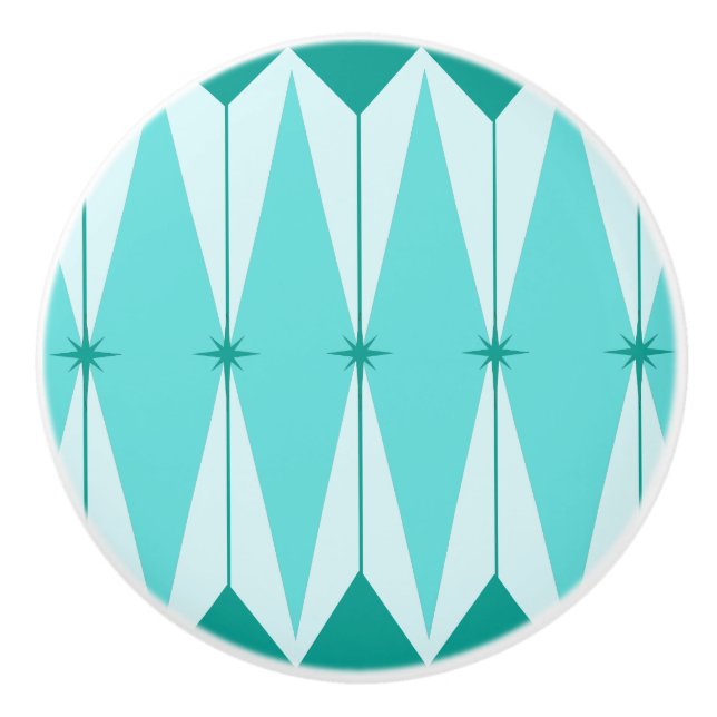 Geometric Diamonds & Starbursts Ceramic Pull (Front)