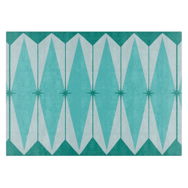 Geometric Diamonds & Starbursts Cutting Board (Front)
