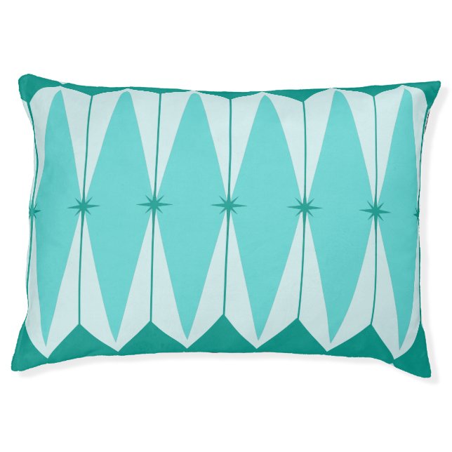 Geometric Diamonds & Starbursts Dog Bed (Front)