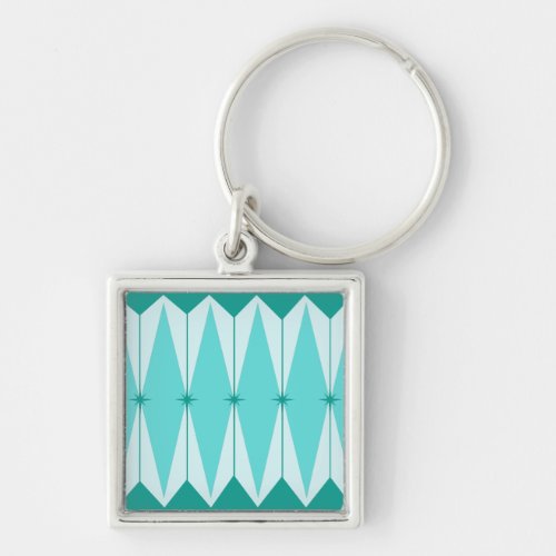 Geometric Diamonds  Starbursts Keychain