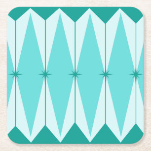 Geometric Diamonds & Starbursts Paper Coasters