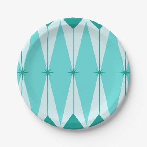 Geometric Diamonds  Starbursts Paper Plate