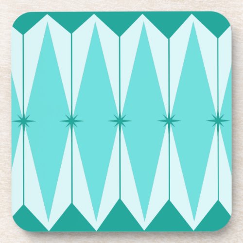 Geometric Diamonds  Starbursts Plastic Coasters