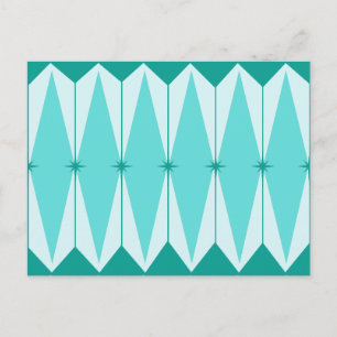 Geometric Diamonds & Starbursts Postcard
