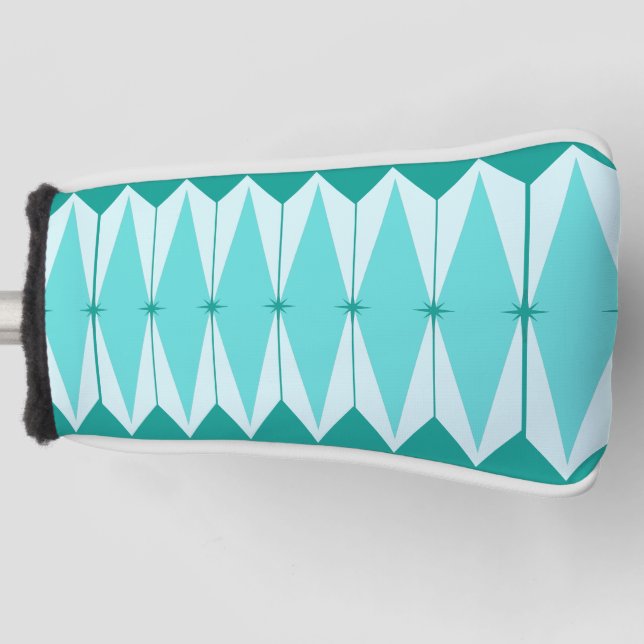 Geometric Diamonds & Starbursts Putter Cover (Front)