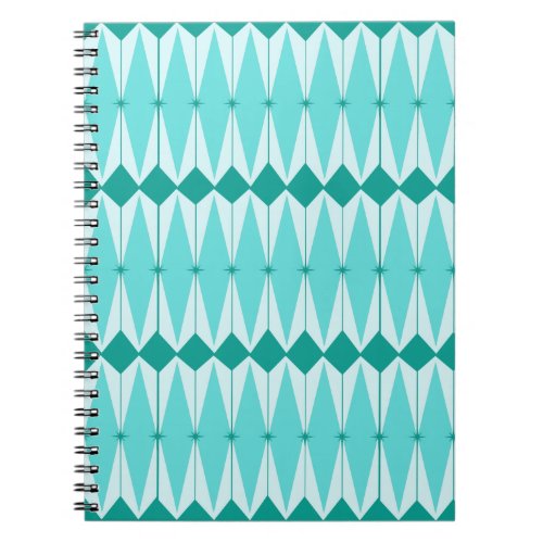 Geometric Diamonds  Starbursts Spiral Notebook