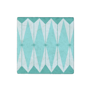 Geometric Diamonds & Starbursts Stone Magnet