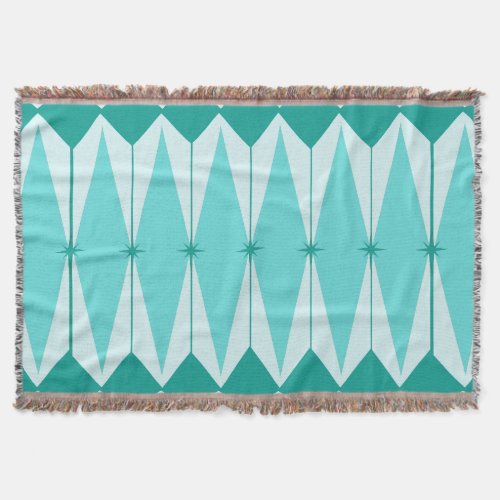 Geometric Diamonds  Starbursts Throw Blanket