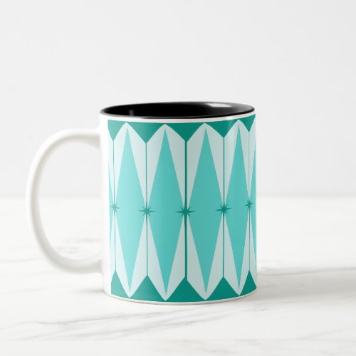 Geometric Diamonds  Starbursts Two_Tone Mug