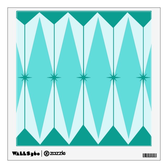 Geometric Diamonds & Starbursts Wall Decal (Front)