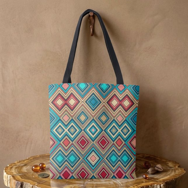 Geometric Diamonds Tote Bag (Creator Uploaded)