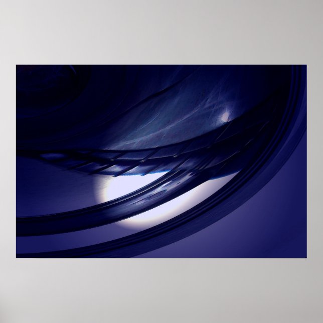 Geometric Digital Abstract Art Poster Print (Front)