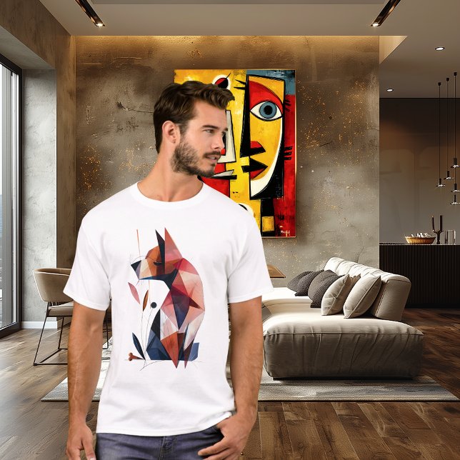 Geometric Dog Abstract Polygon Animal Design T-Shirt (Creator Uploaded)