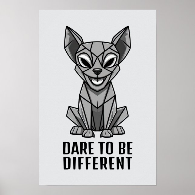 Geometric Dog Poster (Front)