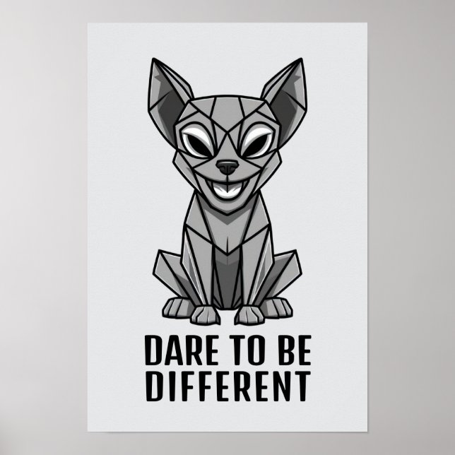 Geometric Dog Poster (Front)