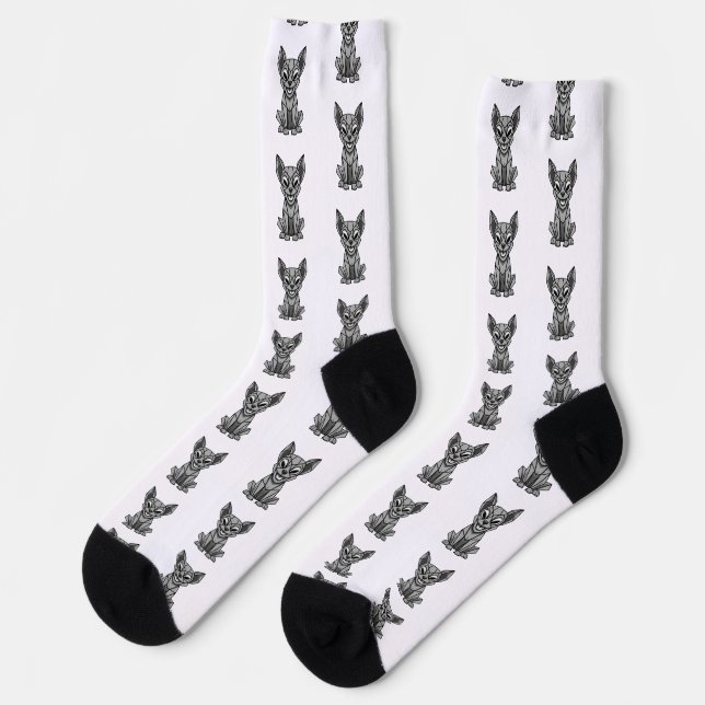 Geometric Dog Socks (Left)