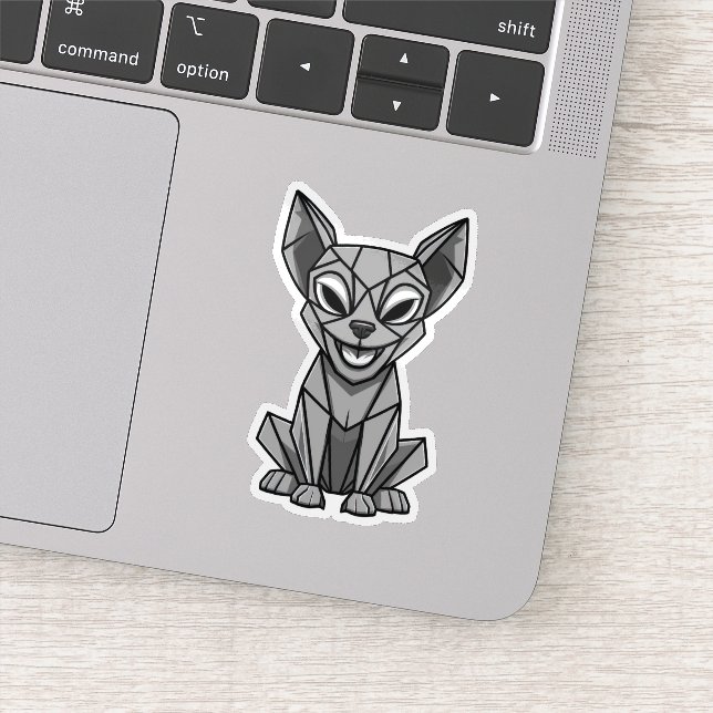 Geometric Dog Sticker (Detail)