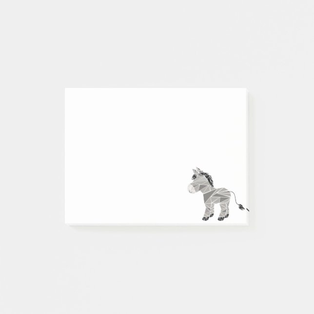 Geometric donkey post-it notes (Front)