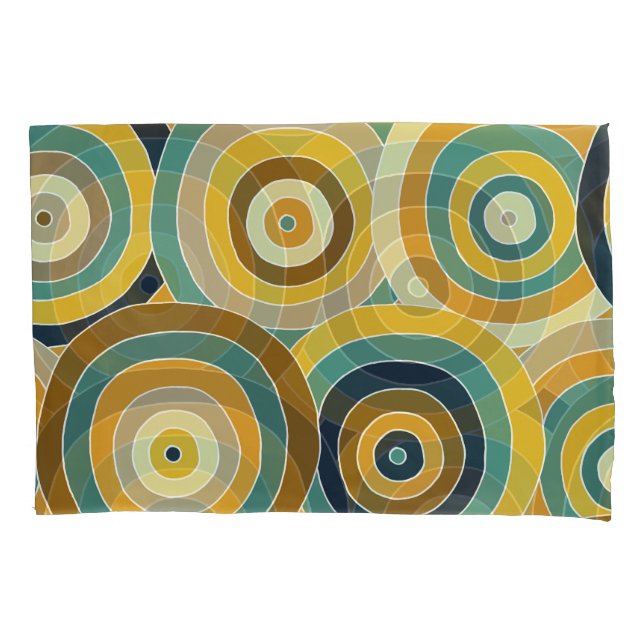 Geometric Doodle: Vibrant Seamless Background Pillow Case (Front)