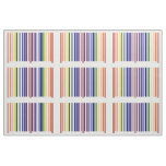 Geometric Double Rainbow Barcode Pattern Fabric