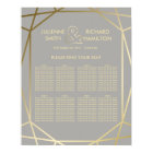 Geometric | Dove Gray and Gold Seating Chart