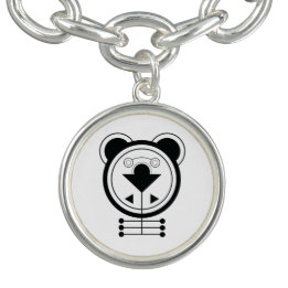 Geometric Dragon Zodiac Face Bracelet