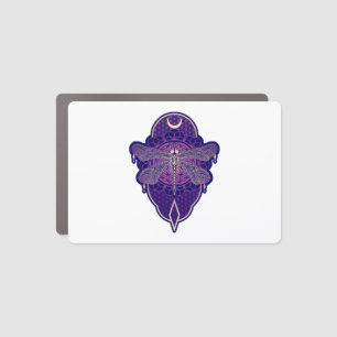 Geometric Dragonfly Mandala Life Flower Symbol Car Magnet