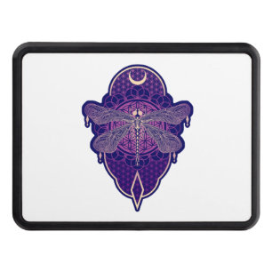 Geometric Dragonfly Mandala Life Flower Symbol Hitch Cover