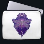 Geometric Dragonfly Mandala Life Flower Symbol Laptop Sleeve<br><div class="desc">Geometric Dragonfly Mandala Life Flower Symbol</div>