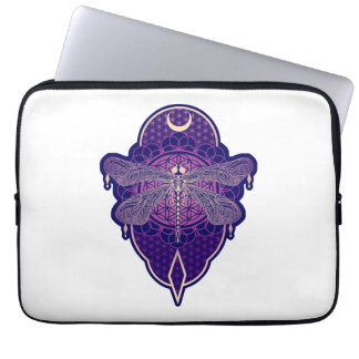 Geometric Dragonfly Mandala Life Flower Symbol Laptop Sleeve
