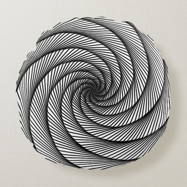 geometric drawing ItalianFreaks Round Pillow (Front)