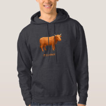 Geometric Drawing reddish brown Cow
