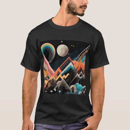 Geometric Dreamscapes  T_Shirt