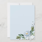 Geometric Dusty Blue Floral Drive By Bridal Shower Invitation (Back)