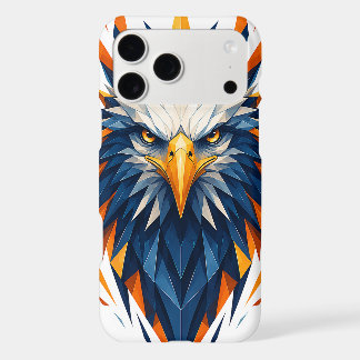 Geometric Eagle Blue & Orange Polygonal Art iPhone 17 Pro Max Case
