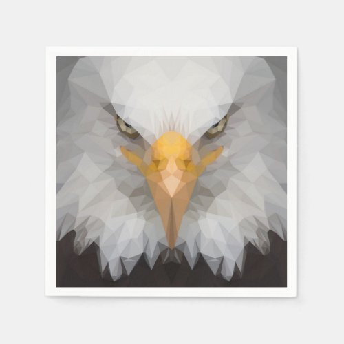 Geometric eagle paper napkins