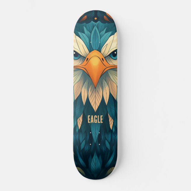 Geometric Eagle Skateboard (Front)